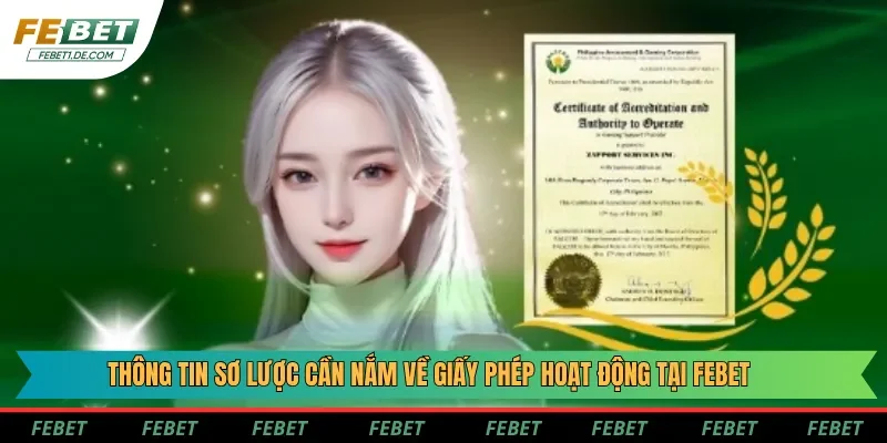 Thông tin sơ lược cần nắm về giấy phép hoạt động tại Febet