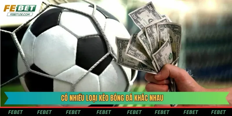 Có nhiều loại kèo bóng đá khác nhau
